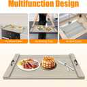 Noodle Board Stove Cover Wood Stove Top Covers Stove Burner Covers with Handles,Counter Space Top Covers for Gas Burners and Electric Stove,Gray(3022)