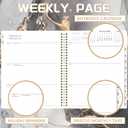 2026 Planner - Planner 2026, 2026 Planner Weekly and Monthly, January 2026 - December 2026, 10" x 8", Calendar Planner with Twin-Wire Binding - Black Golden