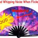Large Rave Fans Folding Fan-Hand Fan Popping Fan for Line Dancing Clacking Fans for Dance for Cooling, Party, Dance, Decoration (AM6)