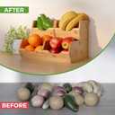 HOMESTEAD Bamboo Pantry Storage Bins Potato & Onion Storage Bin for Pantry Organizers, Produce Organizer Set of 3 Slide out Bin Access