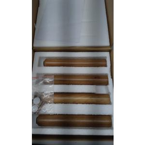 9 Inch Small Wooden Step Stool, multifunctional footstool, shoe changing stool, indoor plant stand, portable and sturdy, suitable for living room, kitchen, bedroom, bathroom (Walnut wood color)