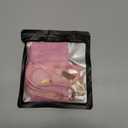 ID Badge Holder with Lanyard, Vertical Bling Shiny ID Badge Card Holder with 1 Clear ID Window, 4 Credit Card Slots, 1 Cash Coin Slot and a Detachable Neck Lanyard (Bling Pink)