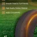 HQPASFY 2 Pack 13x5.00-6 Tubeless Lawn Mower Tires, Replacement 13x5.00-6 Zero Turn Smooth Turf Tires Garden Tractor Riding Lawn Mower Farm Equipment, 4Ply