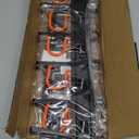 34'' All Metal Garden Tool Organizer Wall Mount Garage Organizers and Storage with Hooks Tool Hangers for Shed (34inch(17"x2pack))