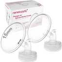 Nenesupply 15mm 2 pc Flanges Compatible with Spectra S2 S1 9 Plus Synergy Gold Breastpump Replacement to Spectra Pump Parts Flange Accessories Wide Mouth Work with Valve Backflow Protector Bottle