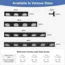 LED Modern Bathroom Light Fixtures, 3-Light 24-Inch Matte Black Vanity Lights for Bathroom Lighting Fixtures Over Mirror, 6000K Cool White 350 Rotatable Wall Lamp