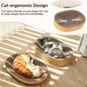 FUKUMARU 3PCS Cardboard Cat Scratcher, Durable Oval Cat Scratch Pad Bed Bowl for Indoor Cats, Round Cats Scratching Board with Kitten Scratcher Box, Couch Sofa Furniture Protector