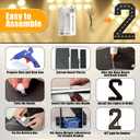 4FT Marquee Light Up Numbers, Black Giant Marquee Number Big Mosaic Number for 25th Birthday Party Decorations Backdrop 25 Anniversary Decor, Pre-Cut Frame Large Number 25