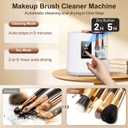 Electric Makeup Brush Cleaner 3-in-1, Automatic Brush Cleaning & Drying Machine with Dual-Direction Cleaning, Adjustable Dryer, Fits All Brush Sizes, for Makeup Brush Set, Blush Brush, Sponges