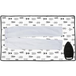 Encasa XO Ironing Mat/Pad (Large 48"x28") with 3mm Padding & Silicone Iron Rest for Steam Pressing on Tabletop or Bed - Heat Resistant, Portable, Quilting & Travel Blanket - Black Arrow