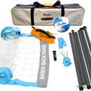 Baden Volleyball Net Set, Volleyball Bag, Adjustable Poles, & Boundary Lines, Portable Volleyball Net for Backyard or Outdoor Activities for Men, Women & Kids, 1-Pack