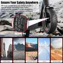 Cooryda 10X2.125 Off Road Tire for Electric Scooter Ninebot F20/F30/F40/F65, 10 inch Solid Rubber Tires for Front And Rear Solid Electric Scooter Tire Tubeless(Red 2pcs)