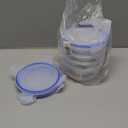 KIGI 4 PACK 20oz Plastic Round Bowls with Lid Leakproof Food Storage Container Set Small Meal Prep Containers Bento Box (2.5 cup (8-Piece))