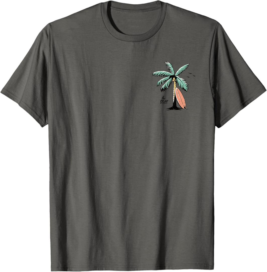 Even The Wind and Wave Obey Him - Front and Back, Be Still T-Shirt, Large