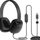 Cyber Acoustics USB Stereo Headphones for PCs and Other USB Devices in The Office, Classroom or Home (ACM-6005) (1 Pack (USB))