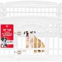 Amazon.com : IRIS USA 24" 6-Panel Dog Playpen with Door, 61 x 61 x 24, Puppy Playpen, Dog Play Pen Indoors, Pet Fence, Puppies/Small Dogs, White : Pet Supplies
