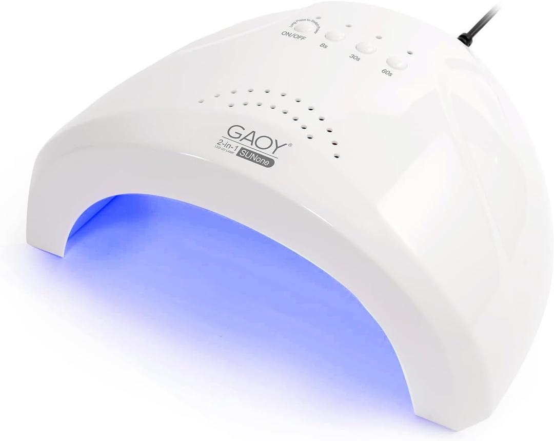 GAOY Fast Curing Lamp Professional Salon-Graded UV LED Curing Light with Powerful 30 LED Beads and Automatic Infrared Sensor 3 Timers for Gel Nail Polish Acrylic Gel Nail Dryer (White)