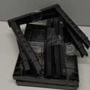 Locker Organizer Shelf Adjustable Width and Height, Ideal Locker for School, Office, and Gym Lockers (Black 2 Pack)