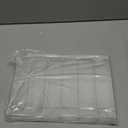 9.6 Large Acrylic Straw Holder for Cabinet Door - 6 compartments, easy to clean, Reusable Tumbler Straw Organizer Storage, Small Kitchen Accessories Container, Ultra Sticky Cupboard Door Mounted (Clear)