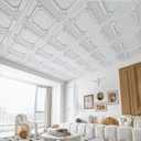 Art3d Drop Ceiling Tiles 24x24 in White (24-Pack, 96 Sq.ft), Wainscoting Panels Glue Up 2x2