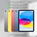 YBING for iPad A16 Case with Keyboard 11th &10th Generation, 360 Rotation Magnetic Cover with 7-Color Backlit Wireless Detachable Keypad with Pencil Holder for iPad 11th 2025/10 Gen 10.9" 2022 (Black)