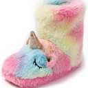 Baby Girls' Unicorn Slippers Rubber Home Boots Slippers (11-12 Little Kid)
