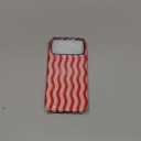 Jusy Compatible with MagSafe Wavy Striped Phone Case for iPhone 17 Pro Max, Cute Aesthetic Magnetic Phone Case, Soft TPU and Hard PC Protective Phone Cover for Women GirlsMatte - Wavy Red