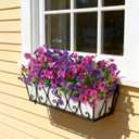Artificial Fake Pansy Flowers for Outdoor, 12 Pcs Faux Silk Pansies Flower for Spring Summer Decoration, UV Resistant Fake Plants for Outside Planter Porch Yard Patio Home Decor(Purple Rose Red)
