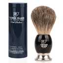 Luxury Shaving Brush for Men by VIKINGS BLADE, Ultra Heavy Acrylic & 316L Steel Handle, Super Strong Knot Backbone, Minimal Shedding, Fast Lather, Extremely Smooth & Plush on Skin (Dark Stallion) 