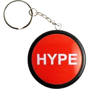 HYPE2Go: Keychain Hype Button | Hip Hop Air Horn Sound Effect Button (BATTERIES INCLUDED) Back to School Office Desk Sales Marketing Gag Gift Nut Funny Office Toy