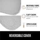 GORILLA GRIP Cat Window Perch, Foldable Cat Window Hammock Bed with 6 Large Suction Cups, Cordless Indoor Wall Shelves, Strong Metal Frame Holds 30lbs, Reversible Washable Sherpa Cover, Medium Gray