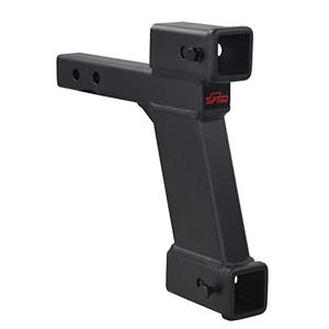 TOPTOW Trailer Dual Hitch Extender Adapter with 2-inch & 10-inch Riser/Drop, 2" Receiver, 2-inch Solid Shank, 10000lbs Capacity…