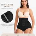 MERYOSZ Butt Lifting Panties High Waisted Tummy Control Shapewear for Women Waist Trainer Mesh Body Shaper Underwear (Black, XL)