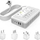 220V to 110V Voltage Converter, 2000W Adapter US to Europe International Travel, Mapambo Universal Voltage Converter (Gray)