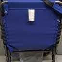 FUNDANGO 4 in 1 Tanning Chair with Face Hole, Beach Lounge Chair w/Canopy Shade & Side Table Chaise Lounge Chairs for Patio, Pool, Lawn, Sunbathing, 5-Position Adjustable Sun Lounger, Blue