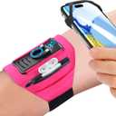 Detachable & 360 Rotatable Armband - Reflective Strap with Zipper Pocket Holder Bag - Compatible with iPhone 16 15 14 Pro Max Plus Samsung Galaxy Note for Running Workout Exercise Walking & Sports