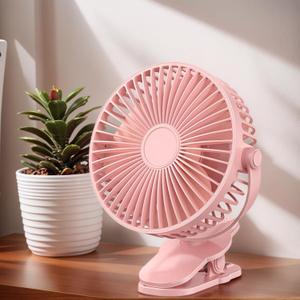 USB Desk Fan, Small But Powerful, Personal Portable Clip-on Fan with 3 Speeds Wind, 720 Rotate Personal Fan for Home or Office, Pink USB Desk Fan, Small But Powerful, Personal Portable Clip-on Fan with 3 Speeds Wind, 720 Rotate Personal Fan for Home or Office, Pink