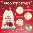 10 PCS Sublimation blank drawstring bag Reusable canvas Heat Press DIY crafts Party Wedding Christmas storage Home party art supplies