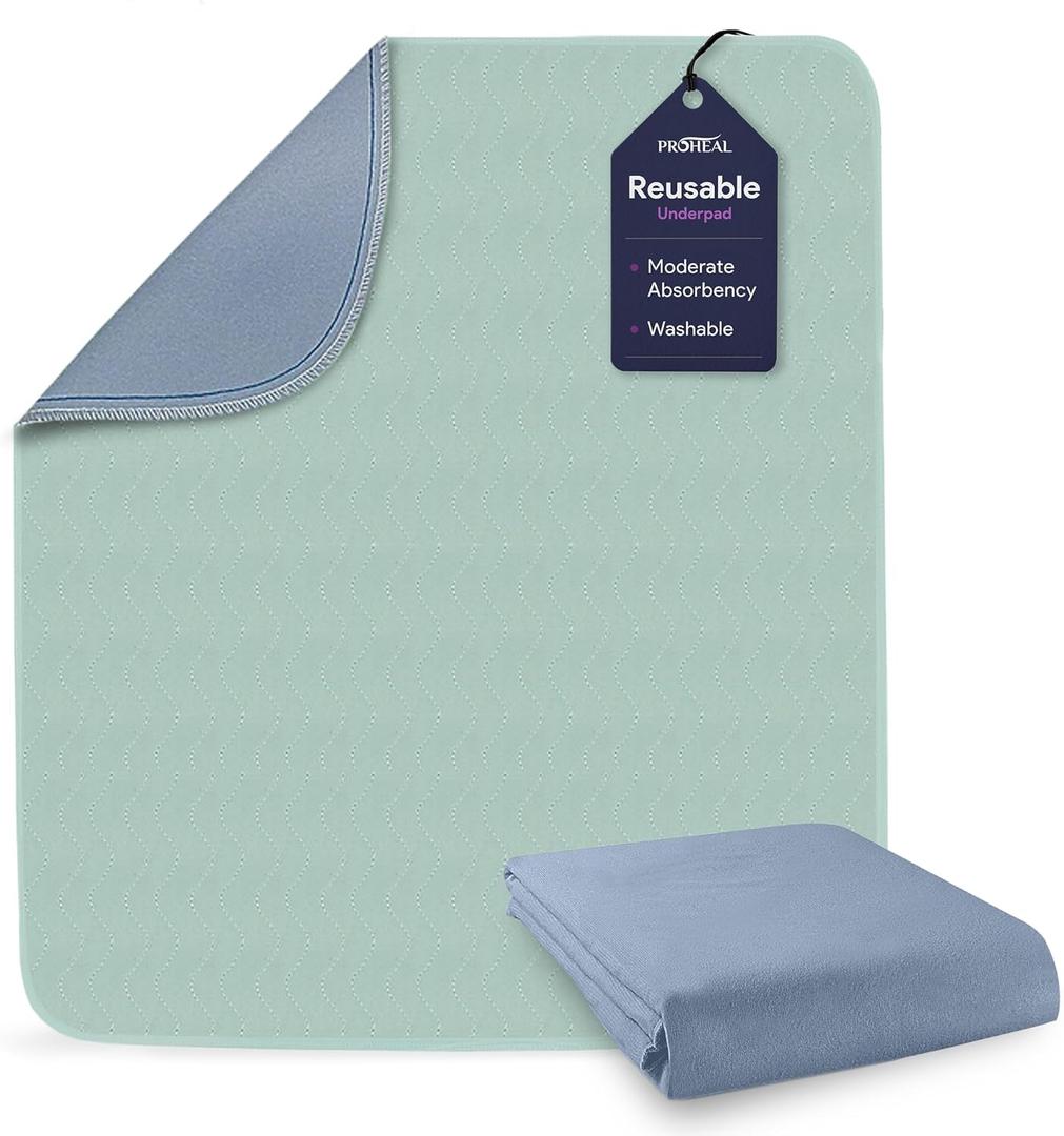Incontinence Bed Pads Washable - Quick Dry Waterproof Bed Pads - Soft and Breathable Poly Laminated Chucks - Heavy Duty Absorbent Reusable Pee Pads for Adults - 34" x 36" - 1 Pack