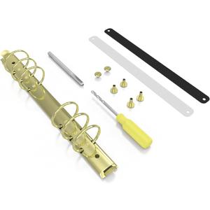 Stationery.Life Ring Binder Mechanism Replacement Kit for Personal Organizers, Planners 6 Rings (Gold, A5)