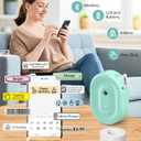 Label Maker Machine with Tape, N12 Portable Bluetooth Label Printer, Wireless Mini Label Makers Thermal Sticker with Multiple Templates for Home, Kitchen, School, Office Organization, Green