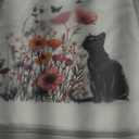 NAMQUL Cute Black Cat Canvas Tote Bag for Women with Zipper Pockets - Large Reusable Shopping, Grocery, Gym & Book Carry Bag, Aesthetic Work Tote Design, Eco-Friendly Gift for Cat Lovers