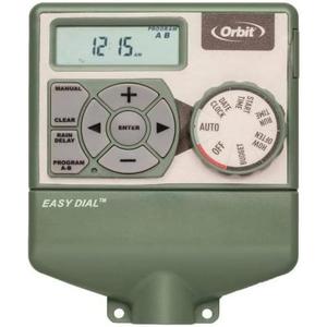 Orbit 57594 Easy Dial 4-Station Indoor Sprinkler Controller, Green