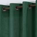 KOUFALL Hunter Forest Green Curtains for Bedroom,Sheer Linen Curtains for Living Room 63 Inch Length,Dark Pine (36"W x 63"L (Pack of 2))