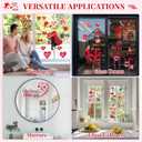 3 x 9 Sheets Valentines Day Window Clings Decor - Double-Sided Heart Cupid & Love Window Stickers, Romantic Valentines Window Decals for Home Office Classroom Store and Parties Decorations