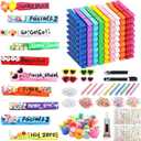 50 Sets Cheer Pins Spirit Clips Clothes Wooden Cheer Pins for Backpacks Include Mini Resin Ducks Mini Glasses Stickers Diamonds and Glitter Cheer Clothespins Decoration Team Classroom Cheer Gifts Bulk