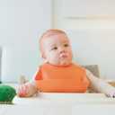 Feedi 5-Piece Silicone Baby Feeding Set by Quark - Baby Led Weaning Supplies - Toddler Plates and Bowls set - Adjustable Silicone Baby Bib with Food Catcher & Baby Utensils - Microwave/Dishwasher Safe