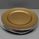 Nicunom 12 Pack Gold Charger Plates, 13 Inch Round Charger Plates with Hammered Rim, Plastic Charger Plate for Wedding Dinner Party Event Decoration