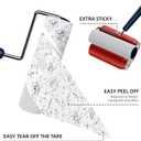 Lint Roller for Pet Hair Extra Sticky with 3 Extendable Handle Large Surface 6.3'' Lint Remover Sticky Rollers with 300 Sheets for Floor Clothes Furniture Dog Cat Hair