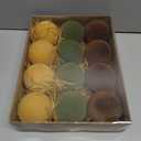 Christmas Ornaments Set of 12, 3.15" Flocked Velvet Balls with Hand Painted Designs, Elegant Christmas Tree Decorations in Gift Box (Brown&green)